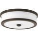 Bezel LED LED 13 inch Antique Bronze Flush Mount Ceiling Light, Progress LED