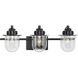 Northlake 3 Light 24 inch Matte Black Bath Light Wall Light