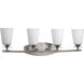 Cantata 4 Light 29.88 inch Brushed Nickel Bath Vanity Wall Light