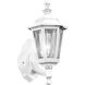 Cast Aluminum 1 Light 15 inch White Outdoor Wall Lantern