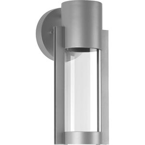 Z-1030 LED LED 12 inch Metallic Gray Outdoor Wall Lantern in Metallic Grey, Small, Progress LED