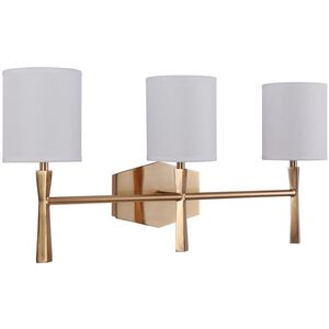 Chatham 3 Light 23 inch Satin Brass Vanity Light Wall Light