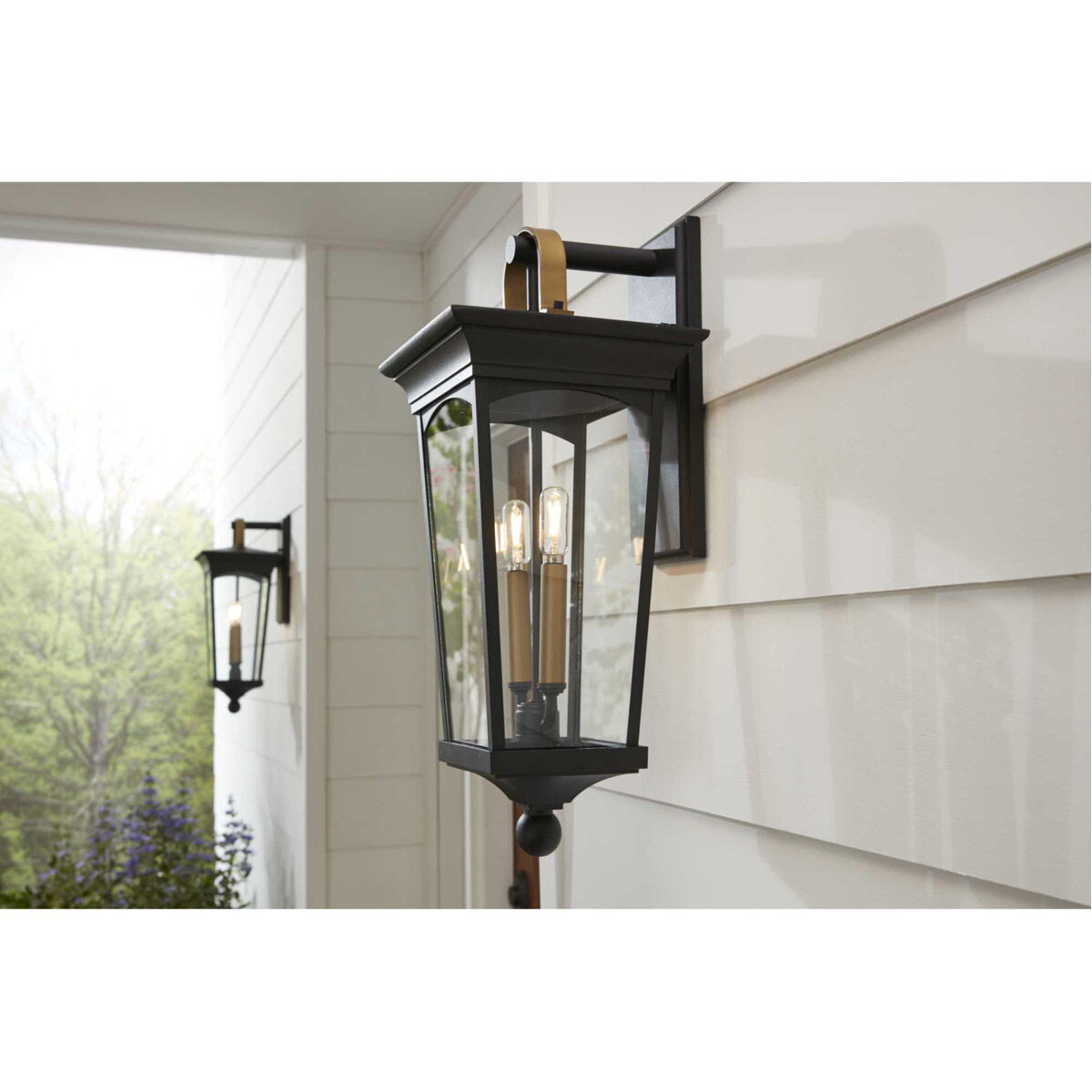 Black exterior garage lights best sale