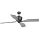 Chapin 54 inch Graphite with Grey Weathered Wood Blades Ceiling Fan