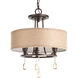 Flourish 3 Light 15 inch Cognac Semi-Flush Convertible Ceiling Light