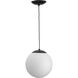 Atwell 1 Light 10 inch Matte Black Pendant Ceiling Light, Medium