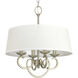 Savor 4 Light 17 inch Silver Ridge Semi-Flush Mount Convertible Ceiling Light, Design Series