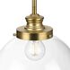 Penn 1 Light 9.75 inch Natural Brass Pendant Ceiling Light, Medium