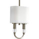 Splendid 2 Light 8 inch Brushed Nickel Mini-Pendant Ceiling Light