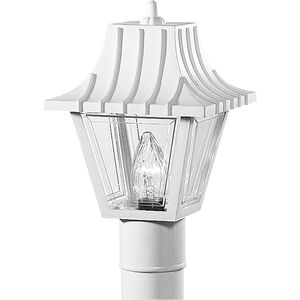 Mansard 1 Light 13 inch White Outdoor Post Lantern