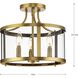 Gilliam 3 Light 13 inch Vintage Brass Semi-Flush Mount Ceiling Light