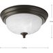 Dome Glass CTC 1 Light 11.38 inch Antique Bronze Flush Mount Ceiling Light in Alabaster Glass