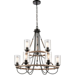 Paladin LED 31.5 inch Matte Black Chandelier Ceiling Light