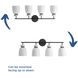 Lexie 4 Light 30 inch Matte Black Bathroom Vanity Light Wall Light