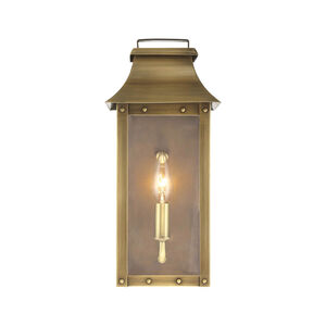 Manchester 1 Light 13 inch Aged Brass Exterior Wall Mount