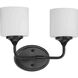 Lynzie 2 Light 14.5 inch Matte Black Bath Vanity Light Wall Light