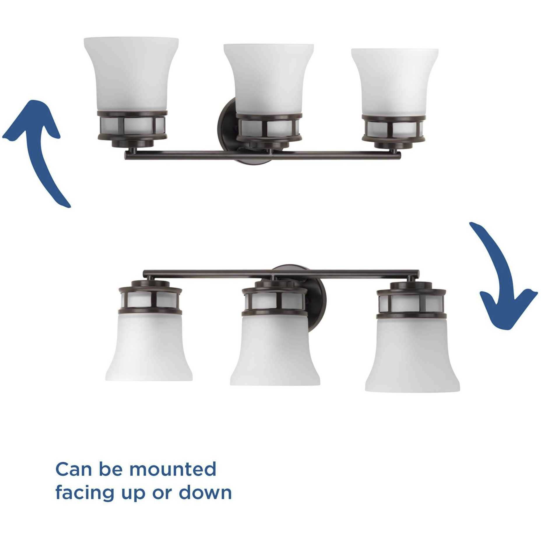 Cascadia 3 Light 24 inch Antique Bronze Bath Vanity Wall Light