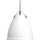 Tre 1 Light White Pendant Ceiling Light, Small