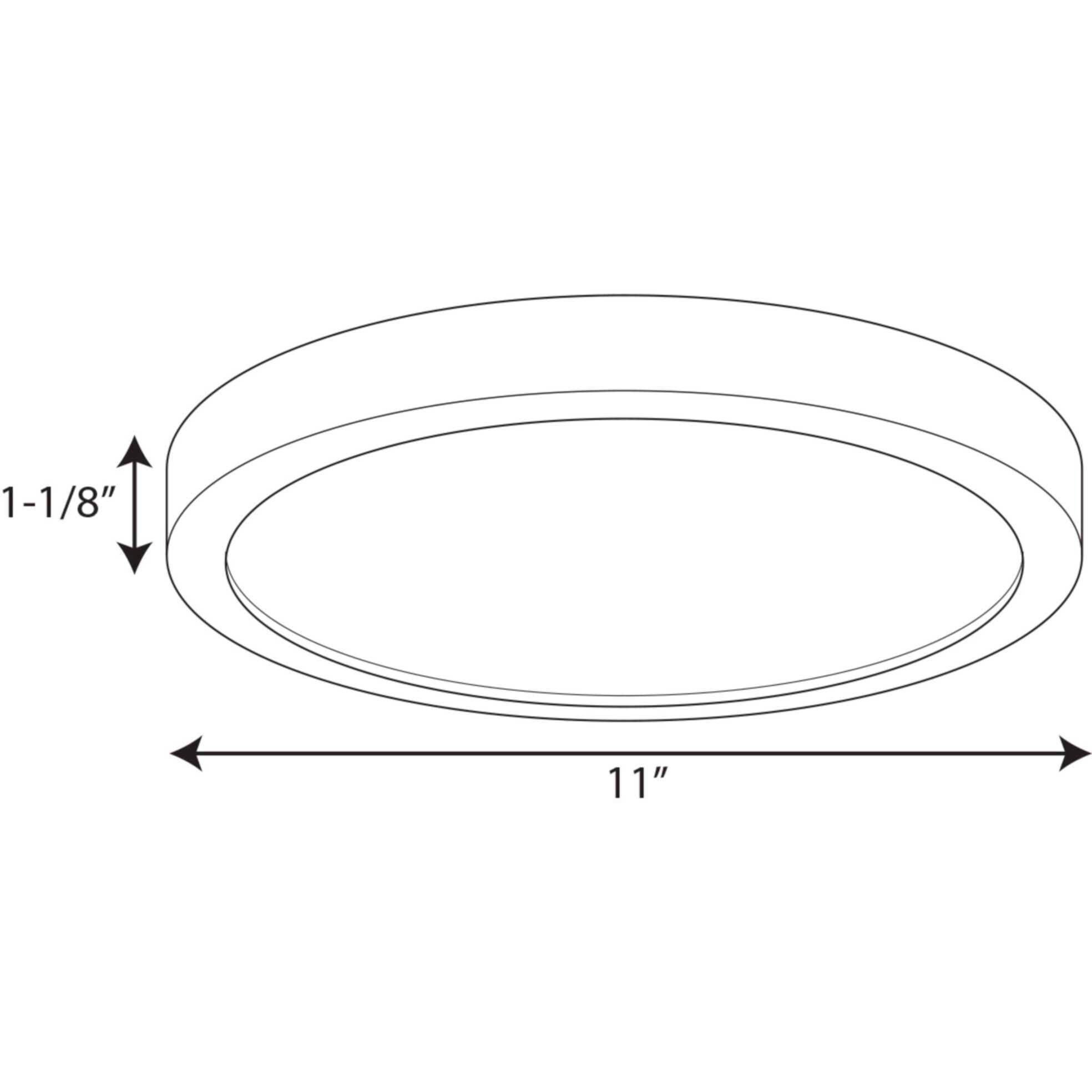 Everlume LED 11 inch White Edgelit Flush Mount Ceiling Light, Progress LED
