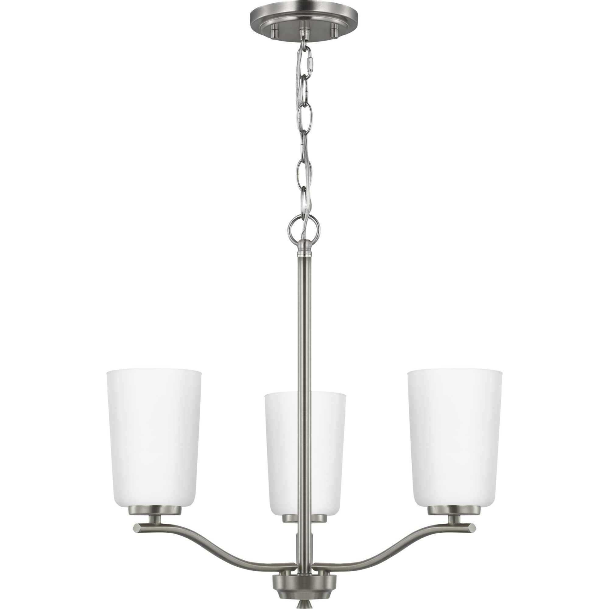 Adley 3 Light 18.12 inch Brushed Nickel Semi-Flush Convertible Light Ceiling Light