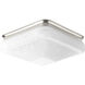 LED Square LED 9.5 inch Brushed Nickel Flush Mount Ceiling Light, Progress LED