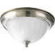 Melon Glass 1 Light 11.38 inch Brushed Nickel Flush Mount Ceiling Light
