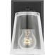 Vertex 1 Light 4.75 inch Matte Black Bath Light Wall Light