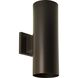 Cylinder Outdoor Wall Cylinder in Antique Bronze, Standard Lamping