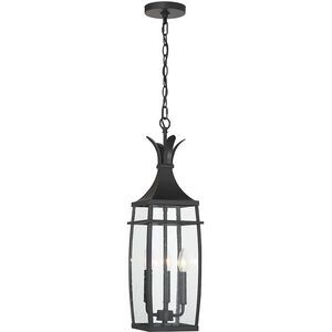 Montpelier 3 Light 7.5 inch Black Outdoor Hanging Lantern