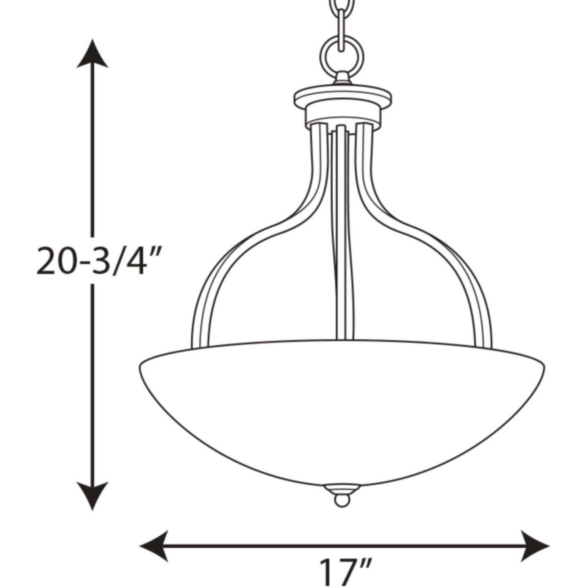 Laird 3 Light 17 inch Antique Bronze Inverted Pendant Ceiling Light