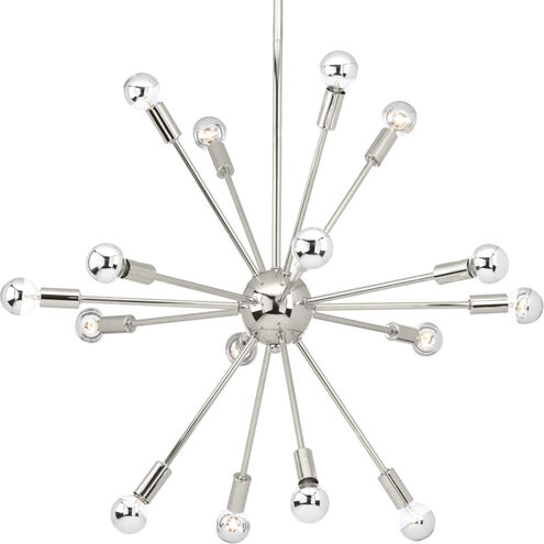 Ion 16 Light 24 inch Polished Nickel Chandelier Ceiling Light, Design Series
