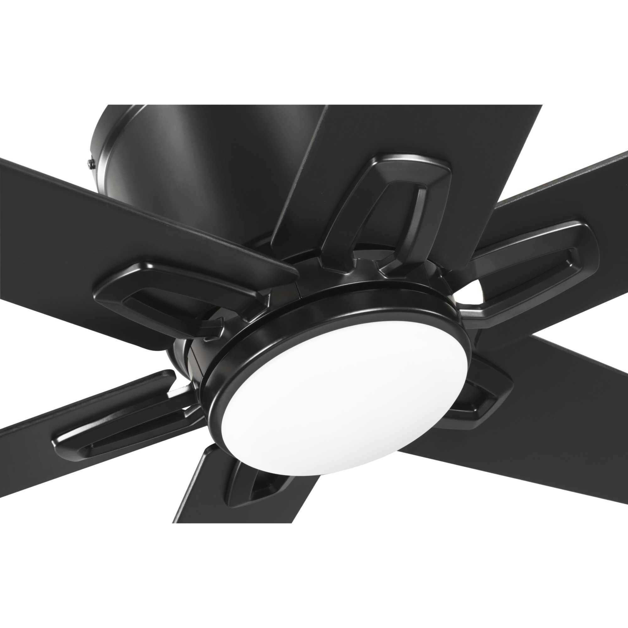 Bexar 54 inch Matte Black with Distressed Ebony/Matte Black Blades Ceiling Fan, Progress LED