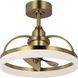 Shear 19.56 inch Brushed Bronze with Gold Blades Outdoor Ceiling Fan