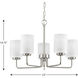 Merry 5 Light 22 inch Brushed Nickel Chandelier Ceiling Light