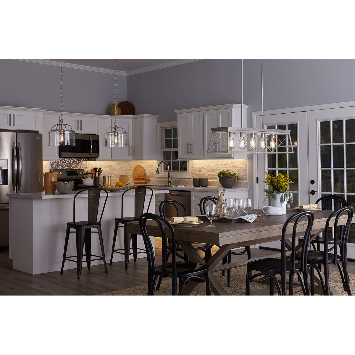 Progress lighting briarwood 5 light linear chandelier p400048 cheap
