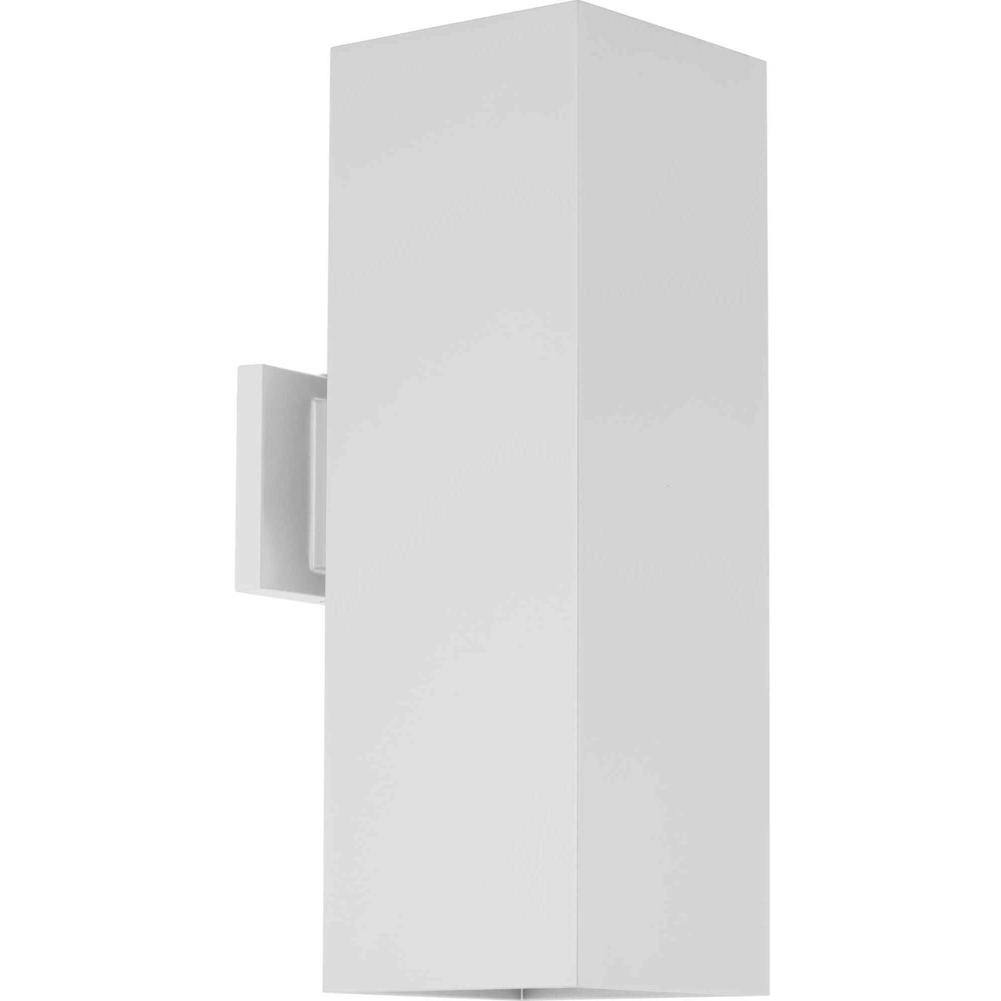 Square Outdoor Wall Lantern in White, Standard Lamping
