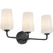 Celino 3 Light 23.25 inch Black Vanity Light Wall Light