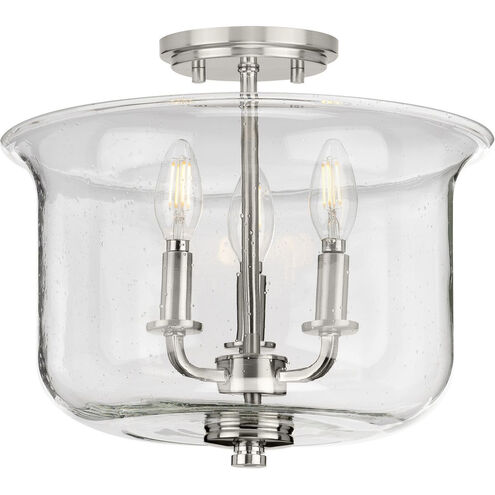 Winslett 3 Light 14 inch Brushed Nickel Semi-Flush Mount Convertible Ceiling Light