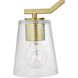 Vertex 3 Light 18 inch Brushed Gold Convertible Chandelier Ceiling Light