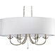 Nisse 6 Light 36 inch Polished Nickel Chandelier Ceiling Light