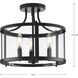 Gilliam 3 Light 13 inch Matte Black Semi-Flush Mount Ceiling Light