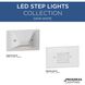 LED Step Lights 120 4.5 watt Satin White Indoor/Outdoor Step Light, Progress LED