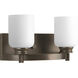 Orbitz 2 Light 13 inch Antique Bronze Bath Vanity Wall Light