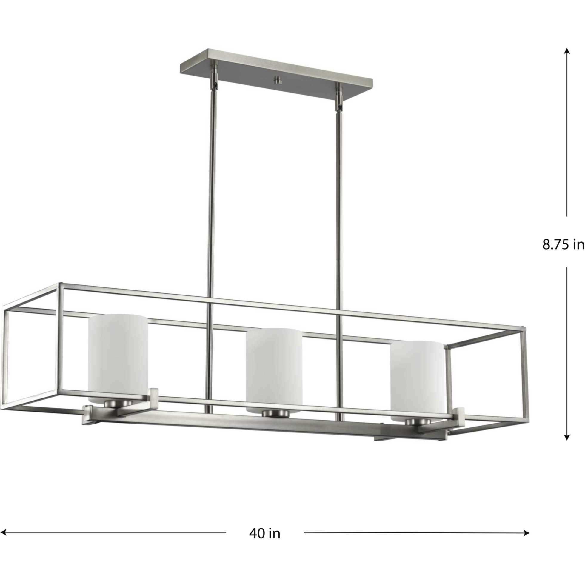 Chadwick 3 Light 40 inch Brushed Nickel Island Chandelier Ceiling Light