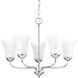 Classic 5 Light 21.88 inch Polished Chrome Chandelier Ceiling Light