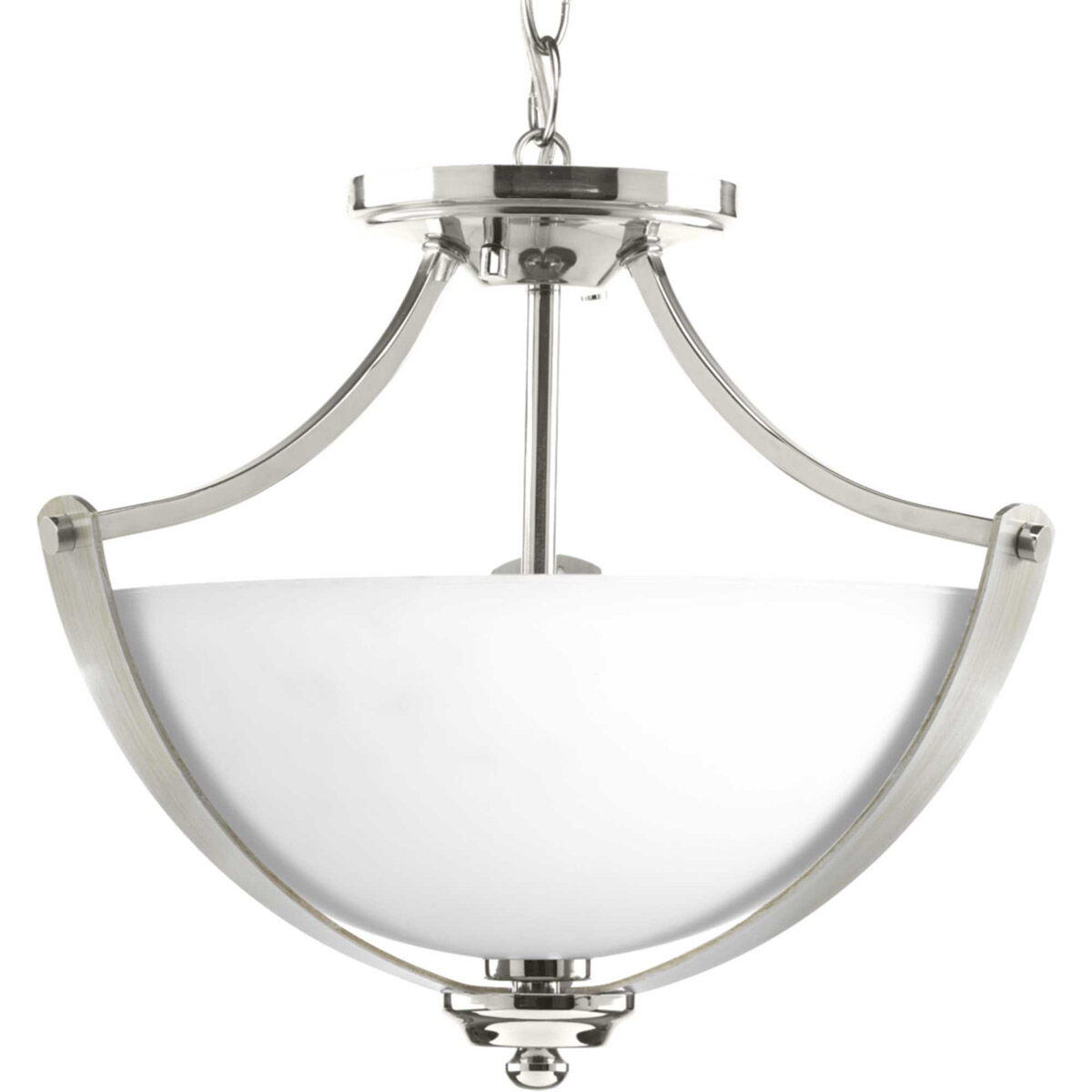 Noma 2 Light 15.63 inch Polished Nickel Semi-Flush Mount Convertible Ceiling Light, Design Series