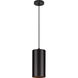 CYL RNDS 1 Light 6 inch Antique Bronze Outdoor Pendant
