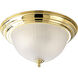 Melon Glass 3 Light 15 inch Polished Brass Close-to-Ceiling Ceiling Light