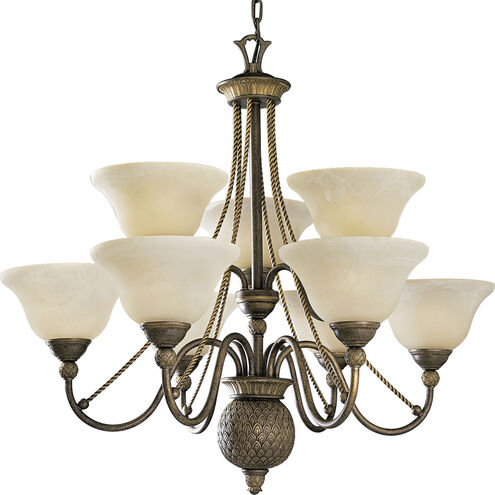 Savannah 9 Light 33 inch Burnished Chestnut Chandelier Ceiling Light
