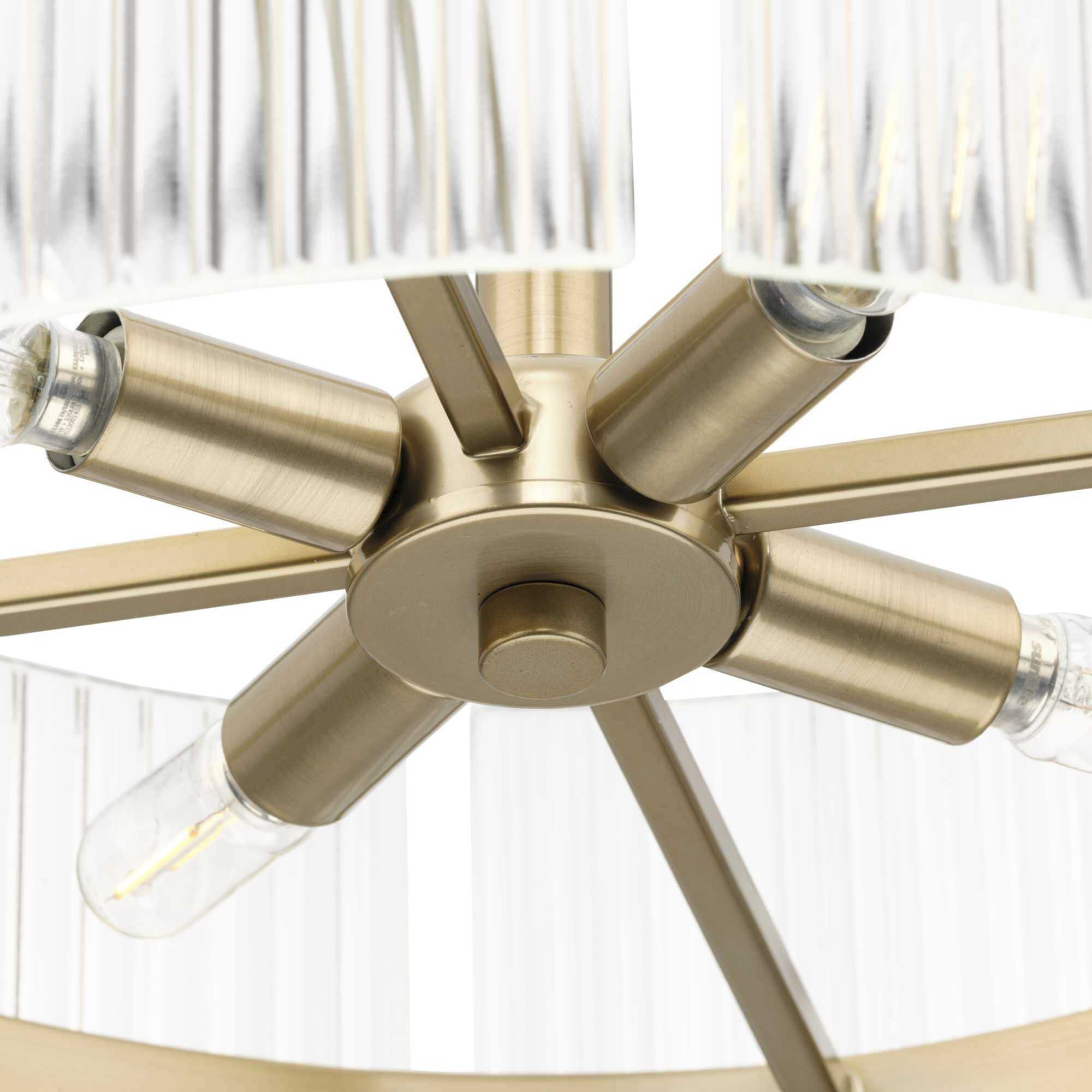 Seville 4 Light 17.87 inch Soft Gold Convertible Pendant Ceiling Light, Design Series